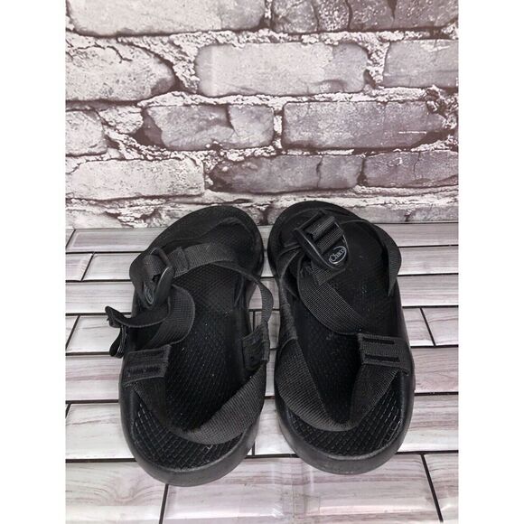 Chaco Black Synthetic Cross Strap Hiking Rubber Sole Sandals Men’s Sz 9M US/42EU - Picture 5 of 15
